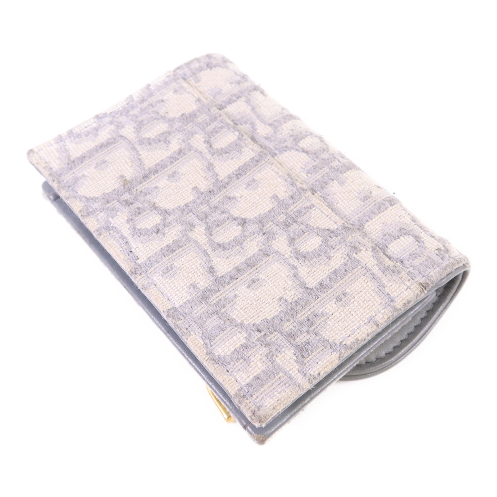Christian Dior CD GHW Saddle Bloom Card Holder S5611CTZQ Canvas Gray thumbnail 4