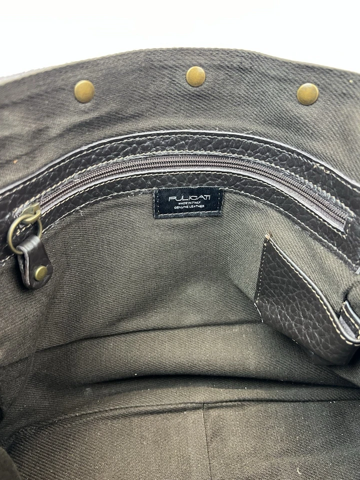 Bolso Bandolera Pulicati Bolsos de Cuero Marrón Hecho en Italia Foto 4 de 4
