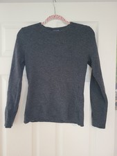Gray Ann Taylor 100 Italian Merino Wool Sweater Size M Soft Beautiful Stylish