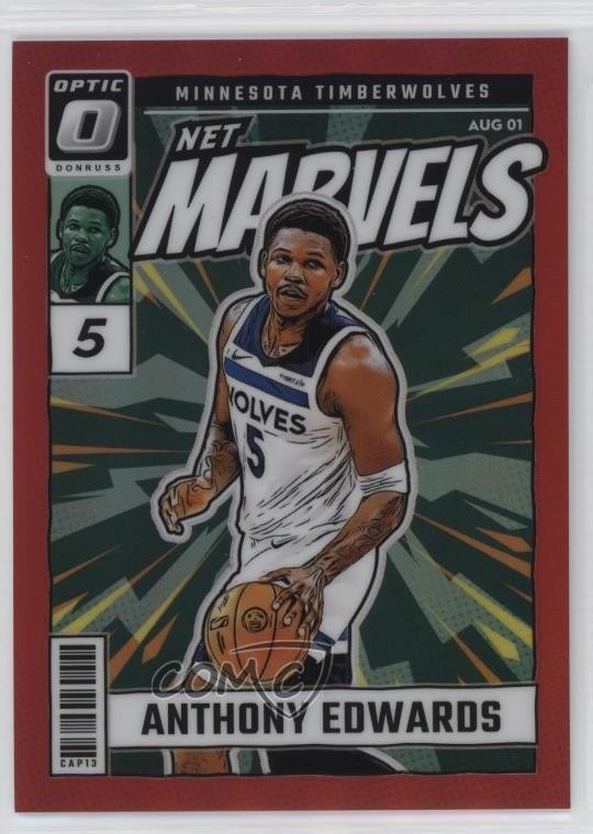 2024-25 Panini Donruss Optic Net Marvels Red Prizm /99 Anthony Edwards #3 1o2