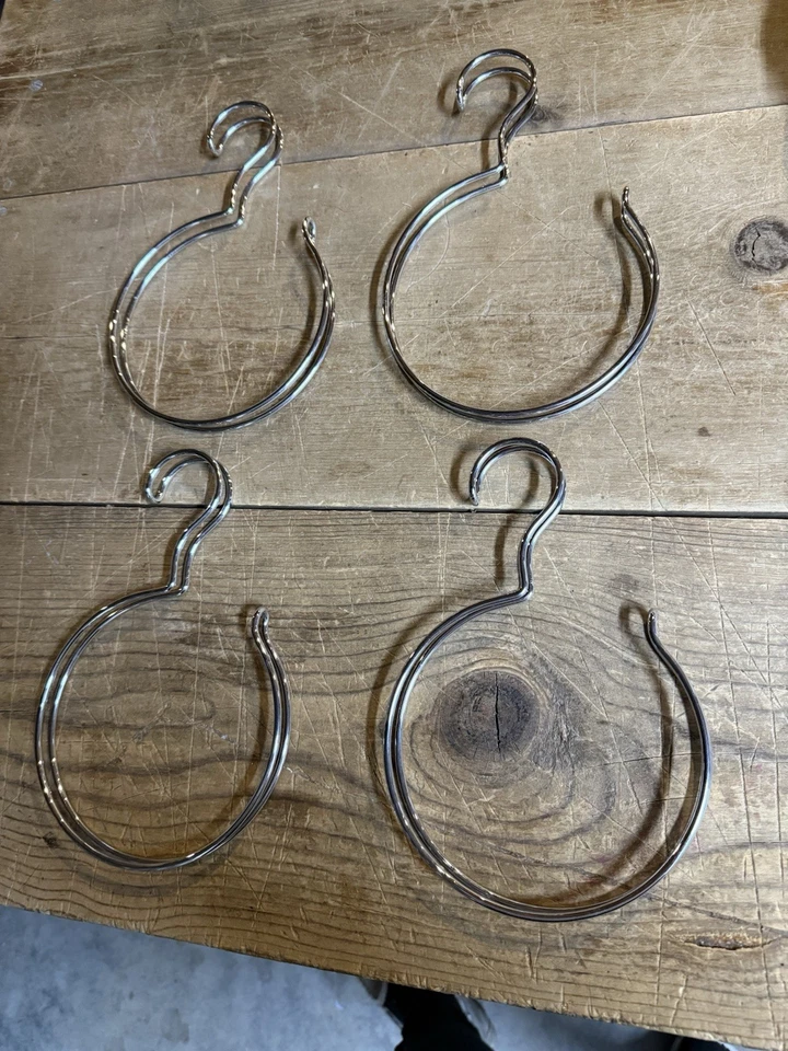 Lot of 4 Chrome Closet Accessory Hook Loop Organizer for Belts Scarves Ties - Image 2 of 4