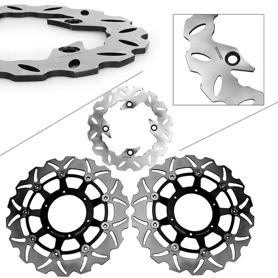 Front Rear Brake Disc Rotors Steel for Honda CBR 600 F4i 2001-2006 Motorcycle Foto 2 de 4