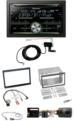 Pioneer CD USB Lenkrad Bluetooth 2DIN DAB Autoradio für Peugeot 307 2006-2009 - Bild 1 von 4