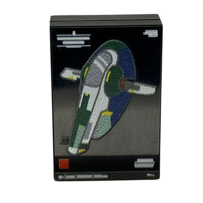 Custom LEGO  Tile 2x3 ''Set - Starship'' bedruckt   Fan Design