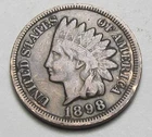 1898 INDIAN HEAD CENT,MOST OF LIBERTY, VERY NICE COIN!!!!(A9)