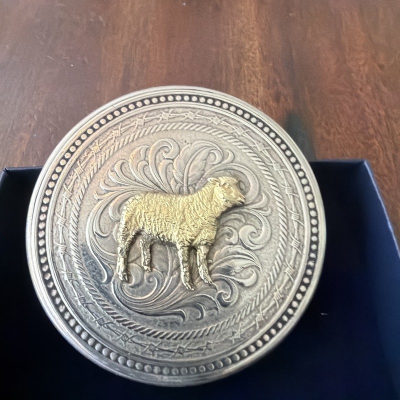 New Montana Silver Rooster Sheep can lid.