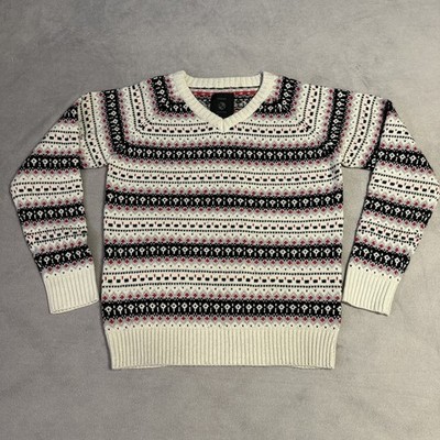 Fair Isle Knit Sweater Men's Large SoKool Nordic Apres-Ski