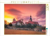Calvendo Puzzle Sunset Over Querfurt Castle | 1000 Pieces, Finished Size 25.2 ×