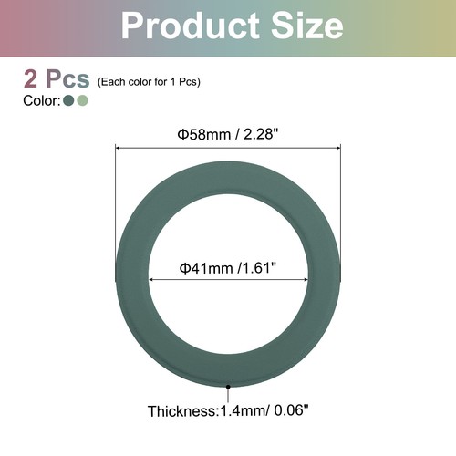 2Pcs Magnetic Sticker Ring, Magnetic Adapter Ring, Light Green+Green - Zdjęcie 2 z 7