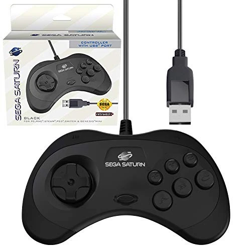[New] Retro-Bit Official Sega Saturn USB Controller Pad (Model 2) for Sega