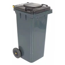 Vestil Th-32-Gy Th Series 32 Gal Rectangular Outdoor Can, Gray, Lift Up, Hdpe,