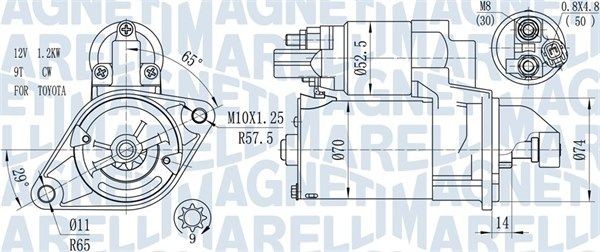 Magneti Marelli Starter 063721450010 FüR Toyota-image