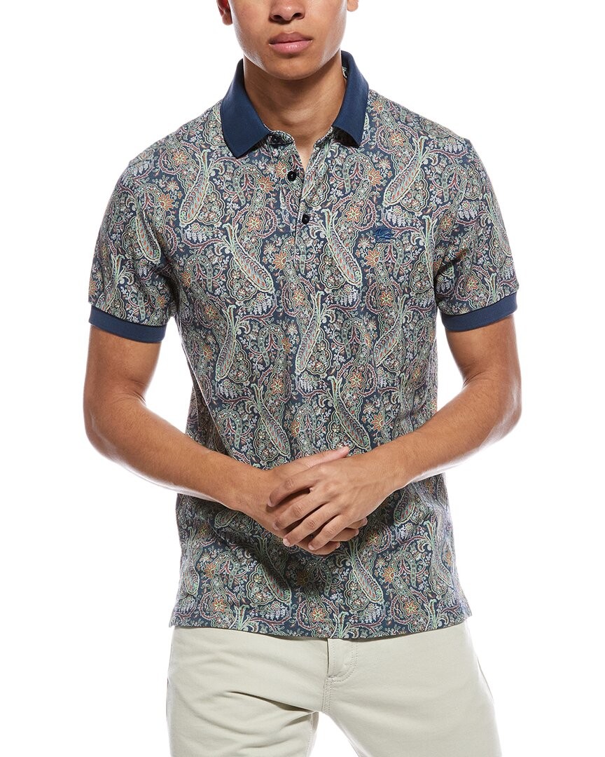 Рубашка поло Etro Roma мужская синяя Xxl 47890₽