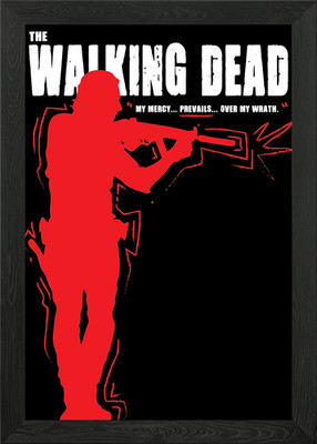 The Walking Dead Red Framed Wall Art Poster Canvas Print Picture