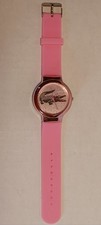 Orologio Donna Lacoste Neo Croc Rosa Quadrante Argento Rosa Cinturino Silicone *Vedi Desc* F