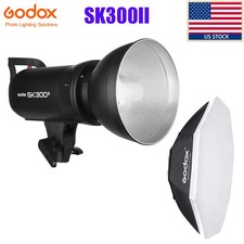 US Godox SK300II 2.4G Studio Flashes Strobe Head Lamp Light 95cm Softbox kit