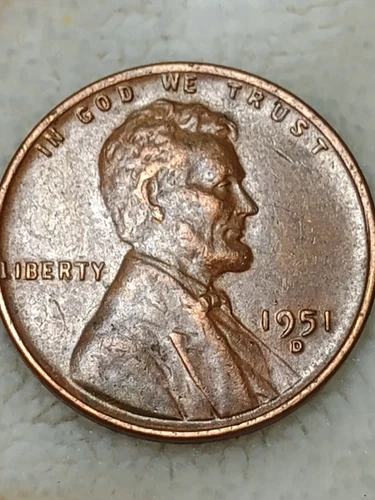 1951 D Lincoln Wheat Penny Copper Coin Ddo