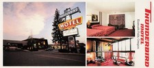 Thunderbird Motel Klamath Falls Oregon Interior Advertising 3.5x9 Postcard CVL02