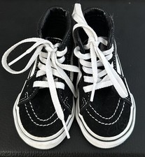 Vans Sk8 - Hi Toddler Sneakers Black White Size 4.0