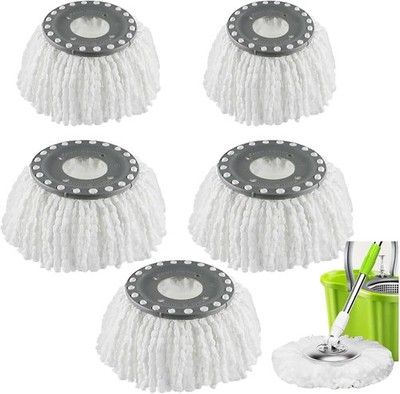 5 PCS Spin Mop Heads Replacement Refill for Old Hurricane Mr.Clean 360 Magic