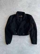 Vintage Escada Margaretha Ley wool-cashmere double breasted crop blazer, size 36