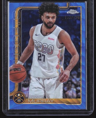 2025-26 Topps Chrome #55 Jamal Murray Blue Wave Refractor #/150