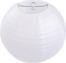 10 Inch White round Paper Lanterns 10 Pack 