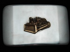 QK07106 VINTAGE 1970s  TRACK TYPE BULLDOZER  HEAVY MACHINERY BELT BUCKLE