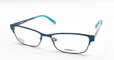 NEW MARCHON NYC PAVILION 320 TEAL AUTHENTIC EYEGLASSES 52-15