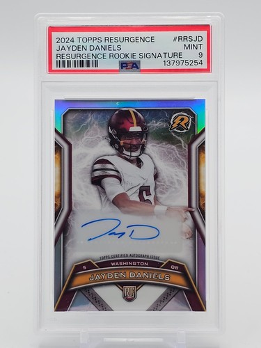 JAYDEN DANIELS 2024 TOPPS RESURGENCE ROOKIE SIGNATURES #RRS-JD PSA 9 Q2470