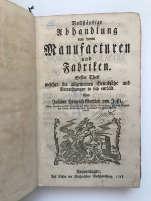 Vollständige Abhandlung von den Manufacturen und Fabriken- Erster Theil (von 2)
