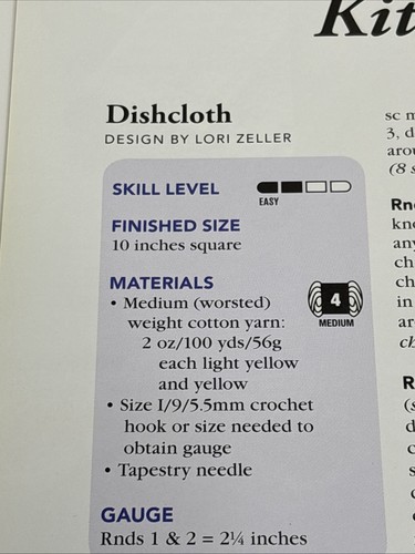 Kitchen Duo Dishcloth & Scrubbie Crochet Pattern Page From Book - Picture 3 of 4