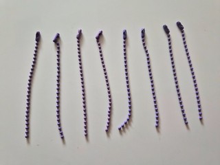 8 Schlüsselringe/Ketten 10cm Lila