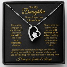 To My Daughter Necklace, Daughter Father Necklace, Daughter Gift From Dad, Mom
