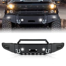 Front Bumper For 2015-2019 Chevy Silverado 25003500 With Winch Plate Led Lights Front Bumper For 2015-2019 Chevy Silverado 25003500 With Winch Plate Led Lights