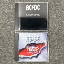 AC/DC Back In Black & The Razors Edge CD Lot 1980-1990, Free Shipping