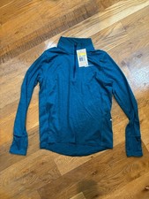 Womens Nike Dri-Fit Runnig 1/4 Zip Jacket Turquoise Blue Small S