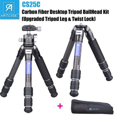 Carbon Fiber Stativ Kohlefaserstativ Mini-Tischstativ Tripod Kugelkopf