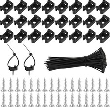 130 Stück Kabelhalter Schraubbar, Schwarz Kabelschellen zum Schrauben, Nylon Kab