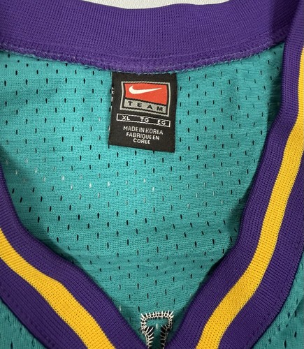 Maglia Nike NBA New Orleans Hornets #24 Jamal Mashburn taglia XL + 2 swingman TEAL - Foto 9 di 13