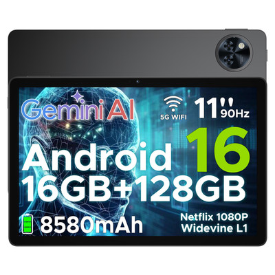 DOOGEE U11 Android 16 11Zoll Tablet 16GB+128GB Gaming Tablet Gemini AI Octa Core