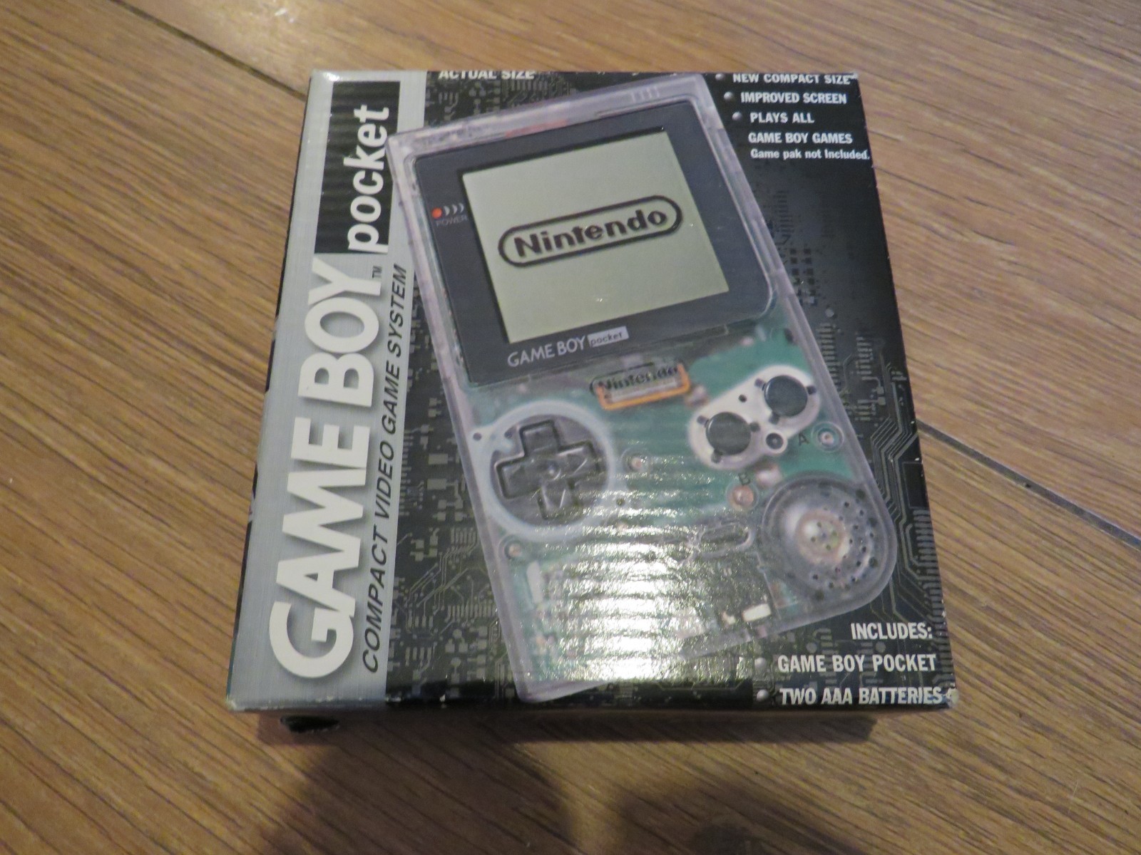 Nintendo Game Boy Pocket Clear - Boxed with Manuals! Vintage Gameboy!