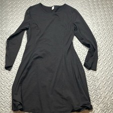 Black Long Sleeve Dress Fitted A Line Casual Everyday Dress Size M