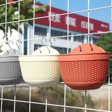 PLASTIC WALL MOUNT FENCE HANGING PLANTER PLANT FLOWER POT VENETIAN BASKET GARDEN