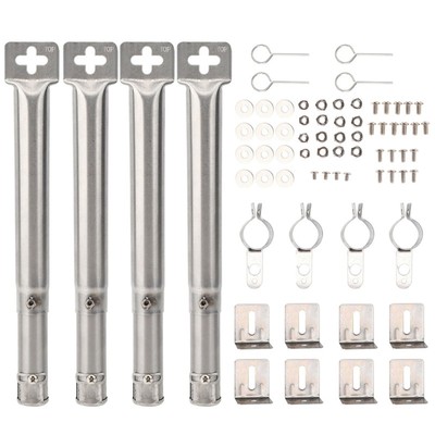 4Pcs/pack Adjustable Telescopic Stainless Tube for BBQ Grill P
