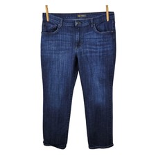 Lee Rider Jeans Size 16 Short Denim Mid Rise Straight Leg Dark Wash Pants