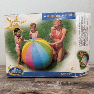 Rare VNTG Intex 48'' Wet Set Jumbo 3 Sprayer Fun Ball New with Box Repair Patch 
