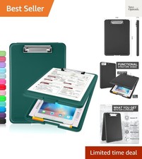 Clipboard with Storage, Plastic Storage Clipboards with Low Profile Clip, Nur...