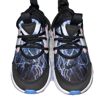 Nike React Presto Black & Blue Lightning Boy s Size 11C BQ4003-008