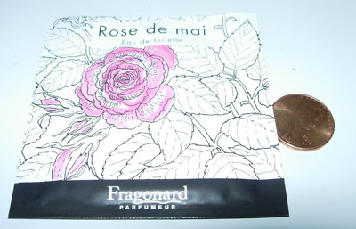 WOMENS FRAGONARD ROSE DE MAI 2 ML TOWELETTE Perfume EDT VIOLET GARDENIA YLANG
